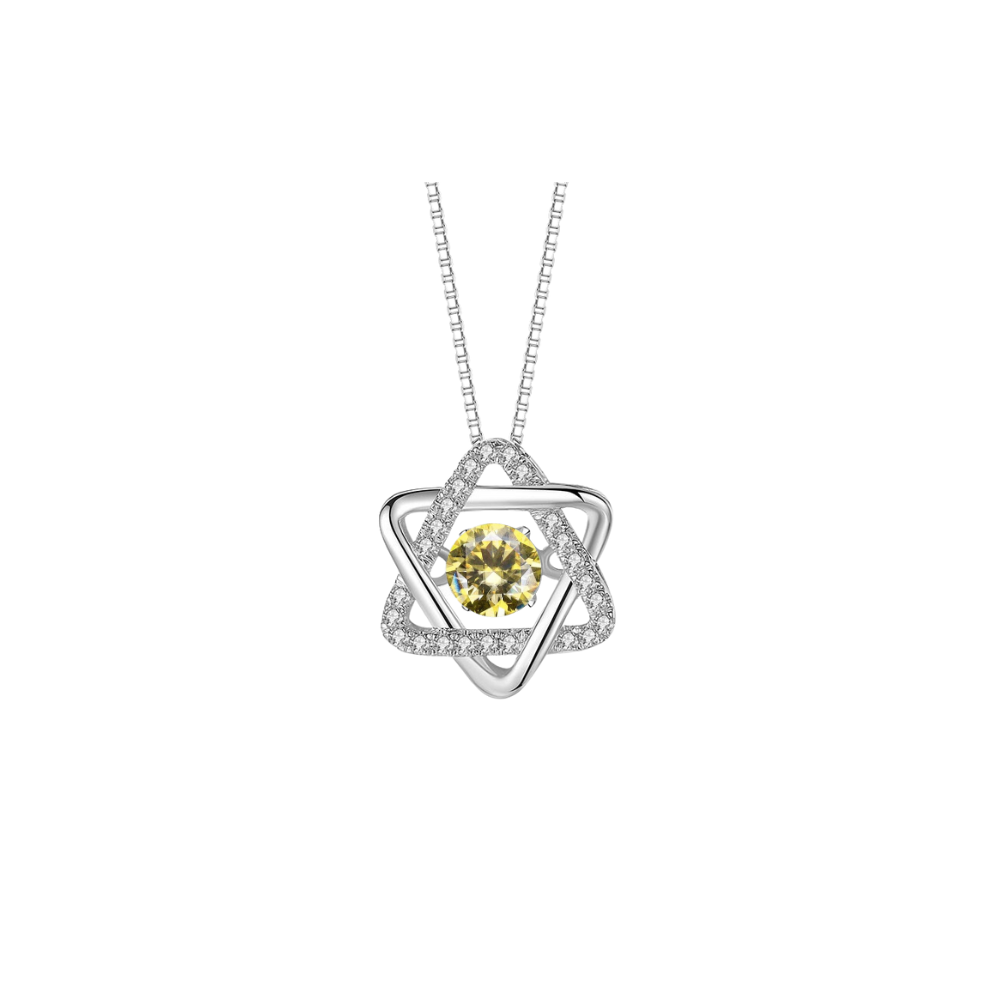 O9P Yellow Gem 6 Star Pendant