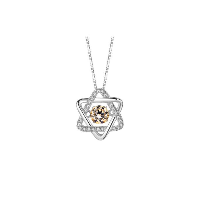 O9P Champagne Gem 6 Star Pendant