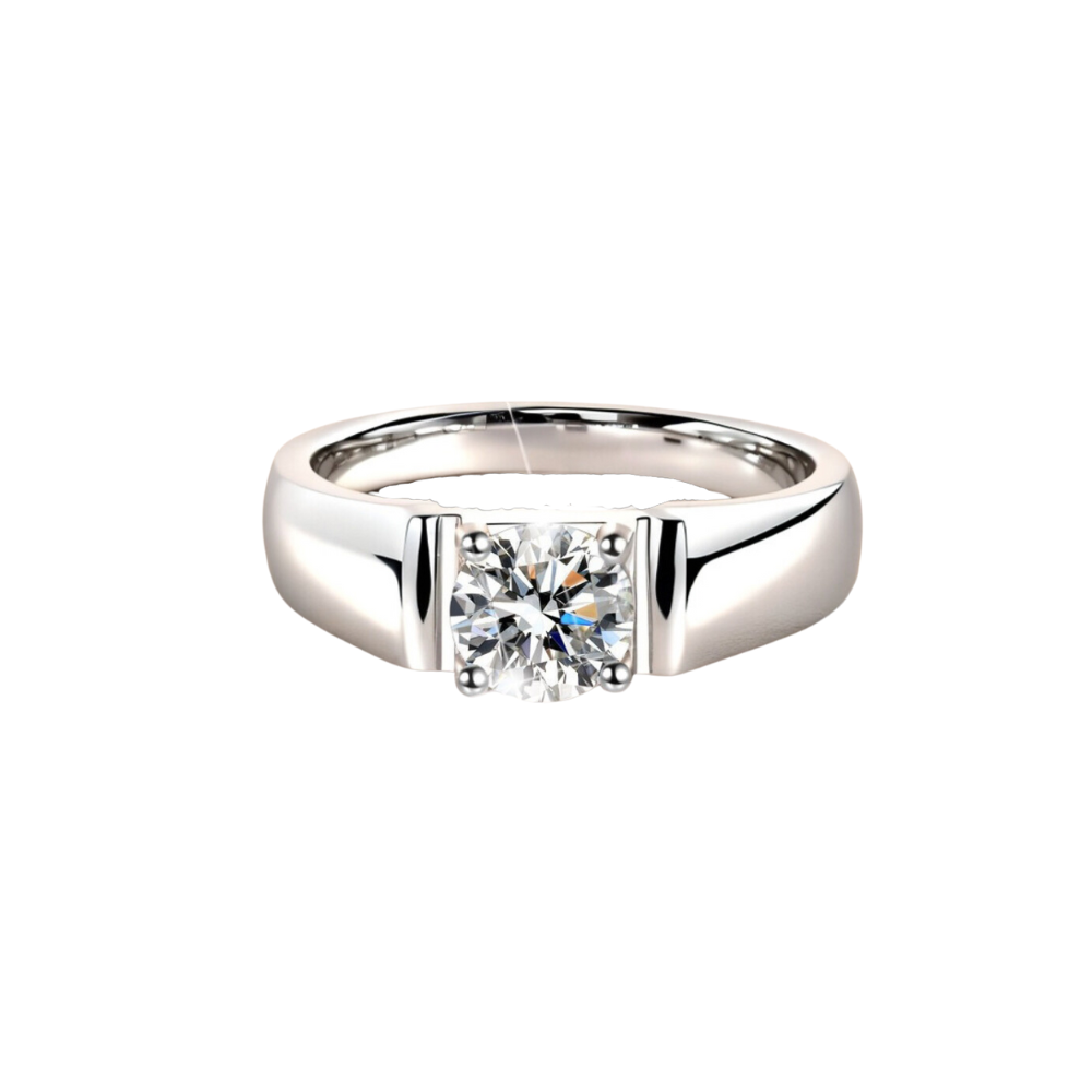 O9P White Gem Unisex Ring