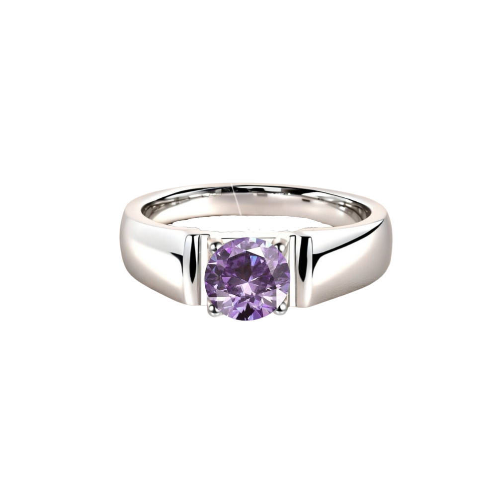 O9P Purple Gem Unisex Ring