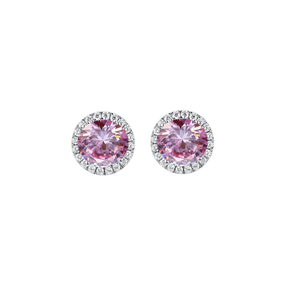 O9P Pink Gem Halo earring