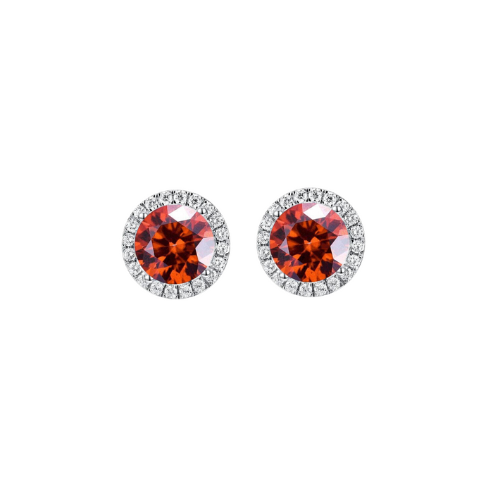 OP9 Red Gem Halo Earrings